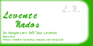 levente mados business card